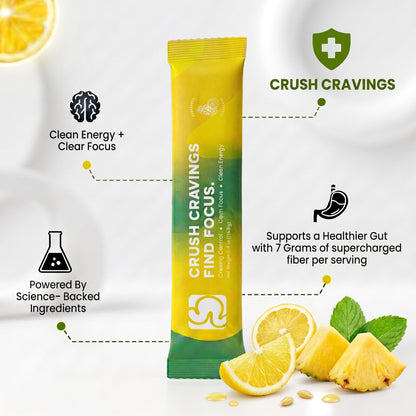 Hunger Busters Pineapple Lemonade Fiber Drink Mix — 28 Servings