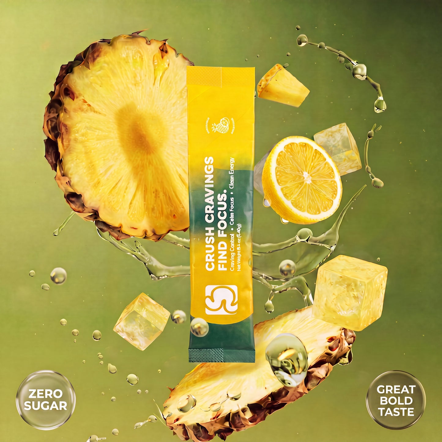 Hunger Busters Pineapple Lemonade Fiber Drink Mix — 28 Servings